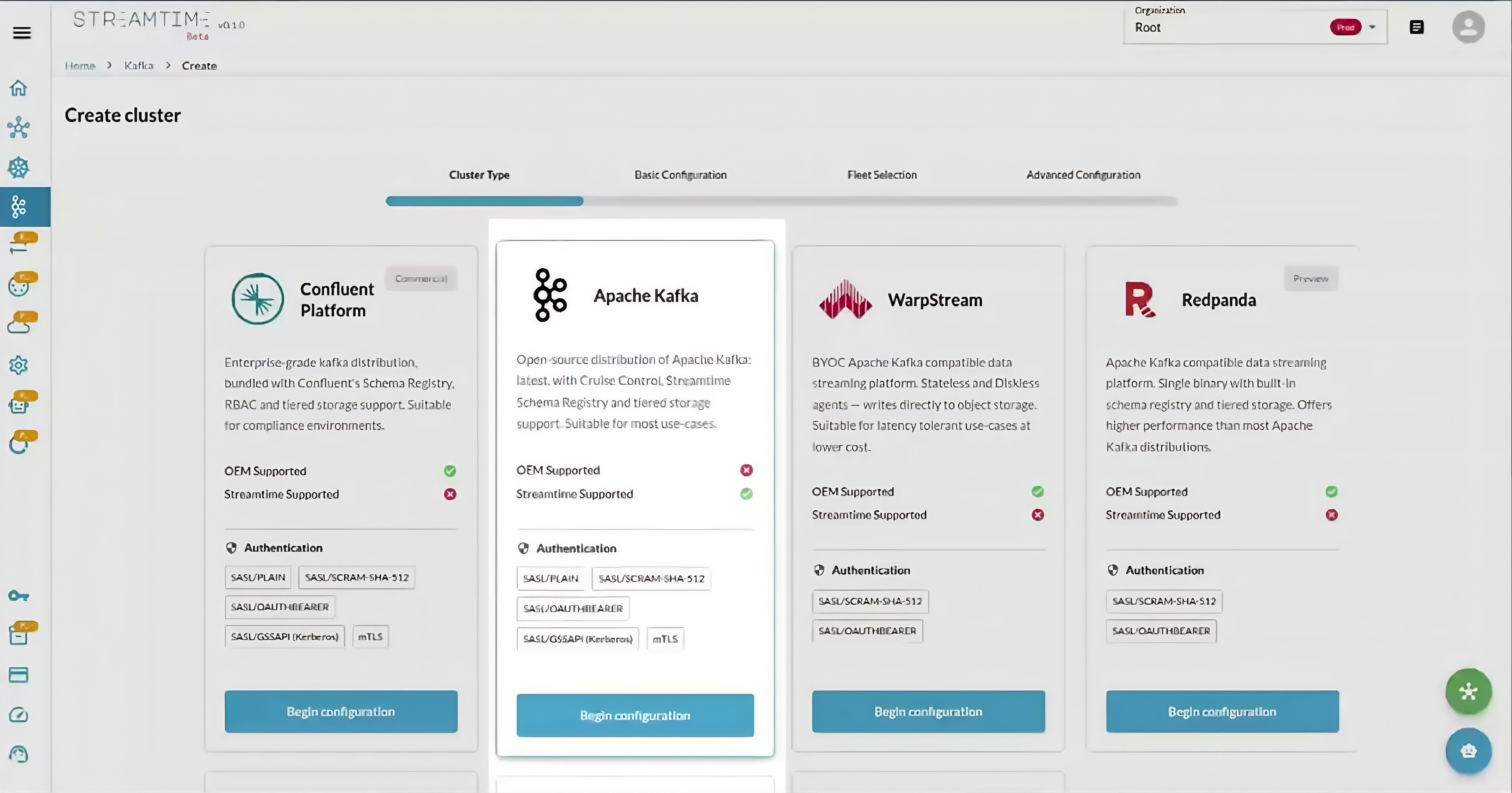 Streamtime cluster workload screen